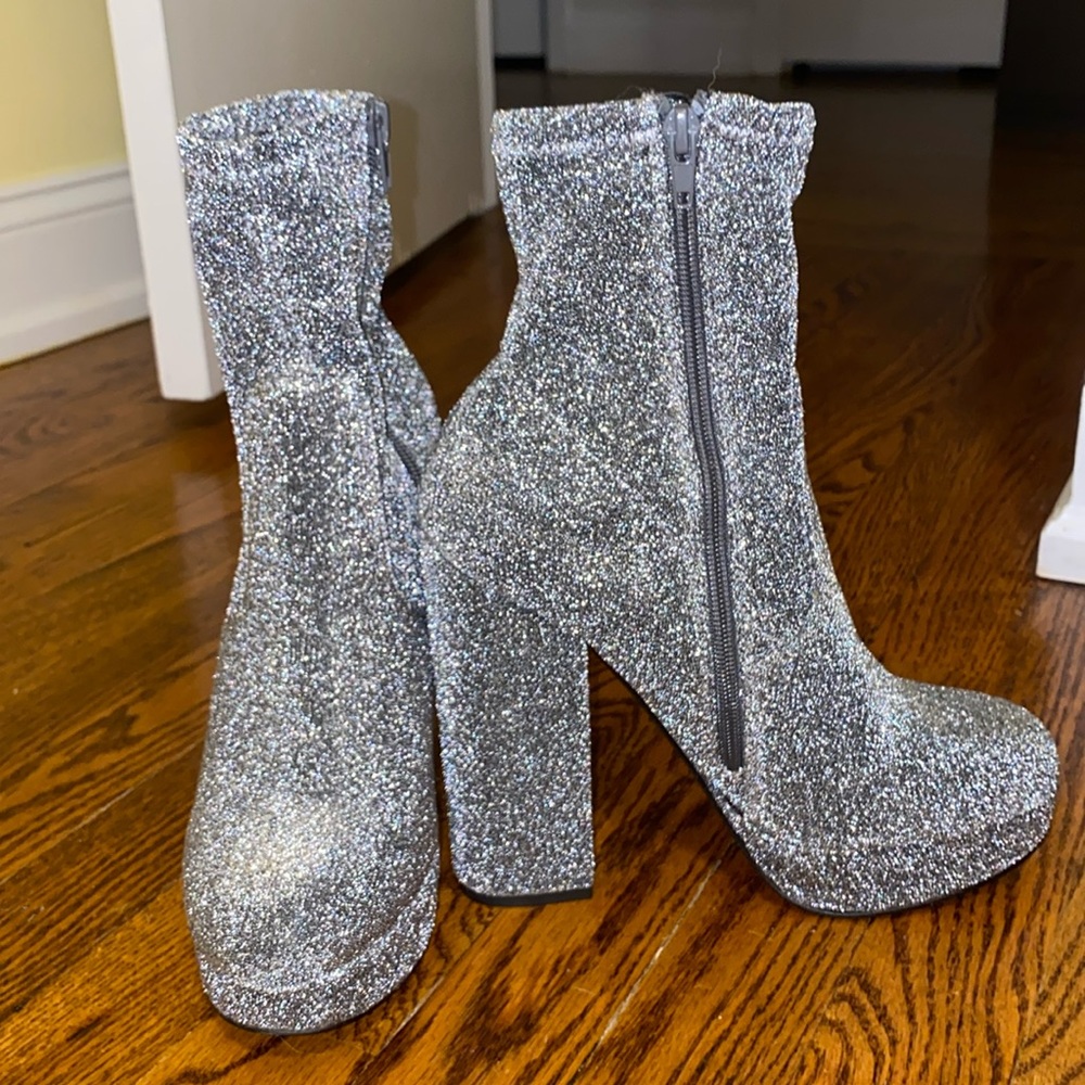 Steve Madden Stardust Platform Sock Booties